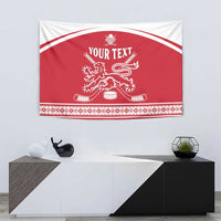 Custom Denmark Hockey Tapestry Come On Danish Lions