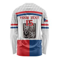 Custom Czech Hockey Long Sleeve Shirt Go Cesko