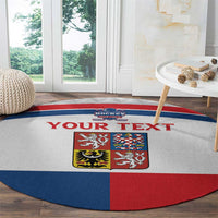 Custom Czech Hockey Round Carpet Go Cesko
