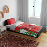 Wales Rugby Custom Bedding Set Dragon Scales Style - Wonder Print Shop