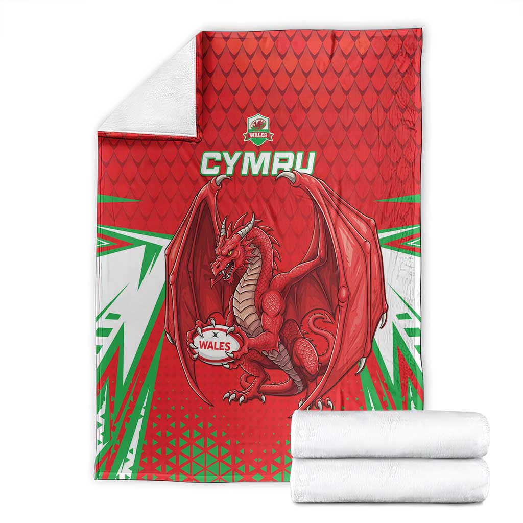Wales Rugby Custom Blanket Dragon Scales Style - Wonder Print Shop