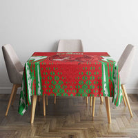Wales Rugby Custom Tablecloth Dragon Scales Style - Wonder Print Shop
