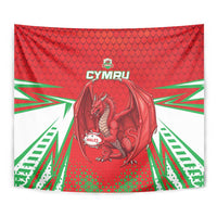 Wales Rugby Custom Tapestry Dragon Scales Style - Wonder Print Shop