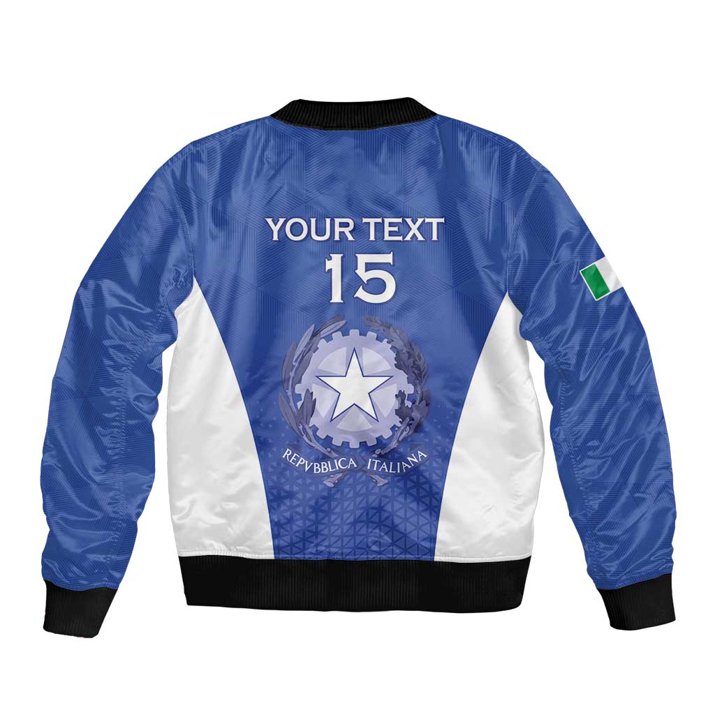 Italy Rugby Custom Bomber Jacket Go Gli Azzurri - Wonder Print Shop