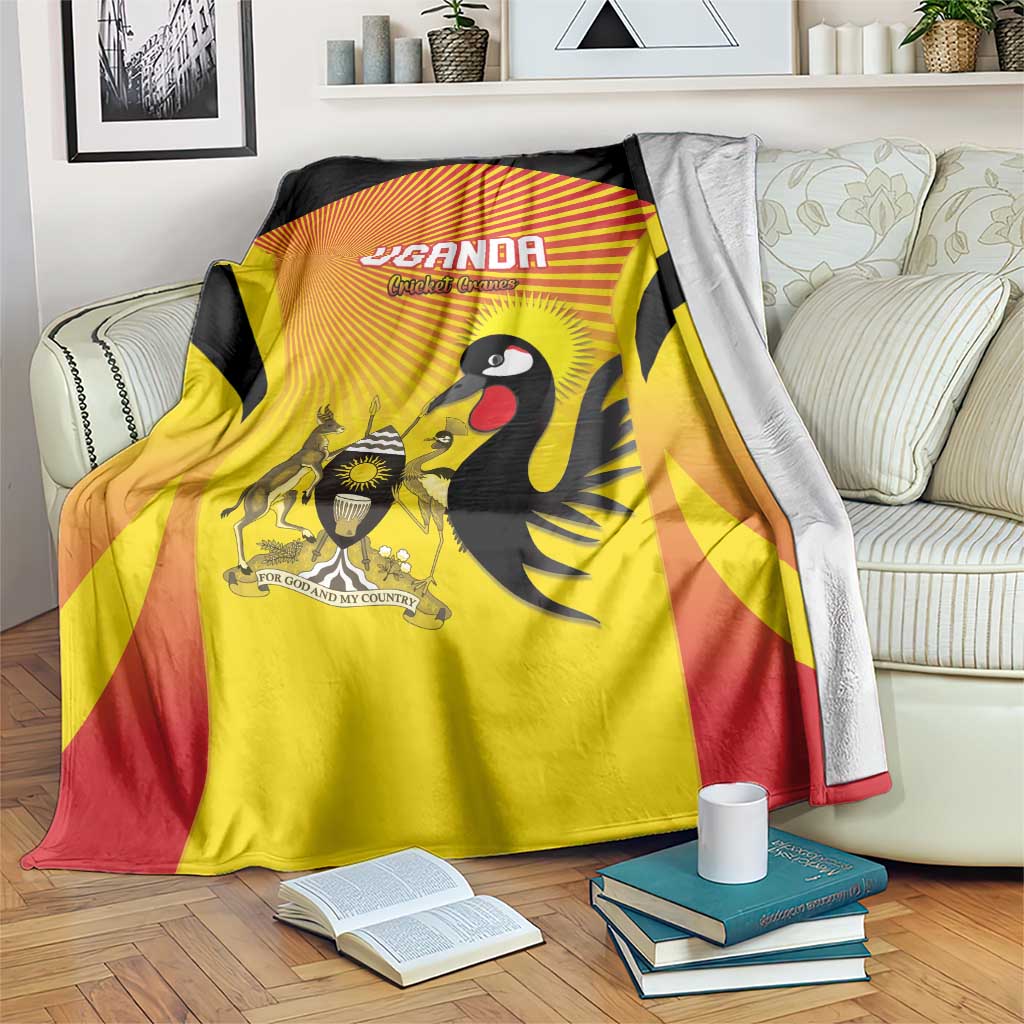 Uganda Cricket Blanket Go Cricket Cranes Go - Wonder Print Shop