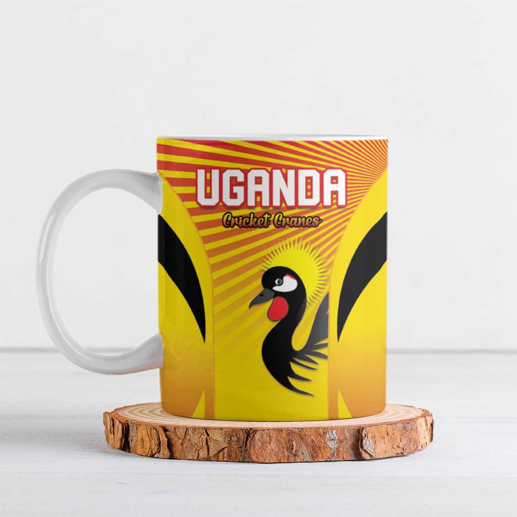 Custom Uganda Cricket Ceramic Mug Go Cricket Cranes Go - Wonder Print Shop
