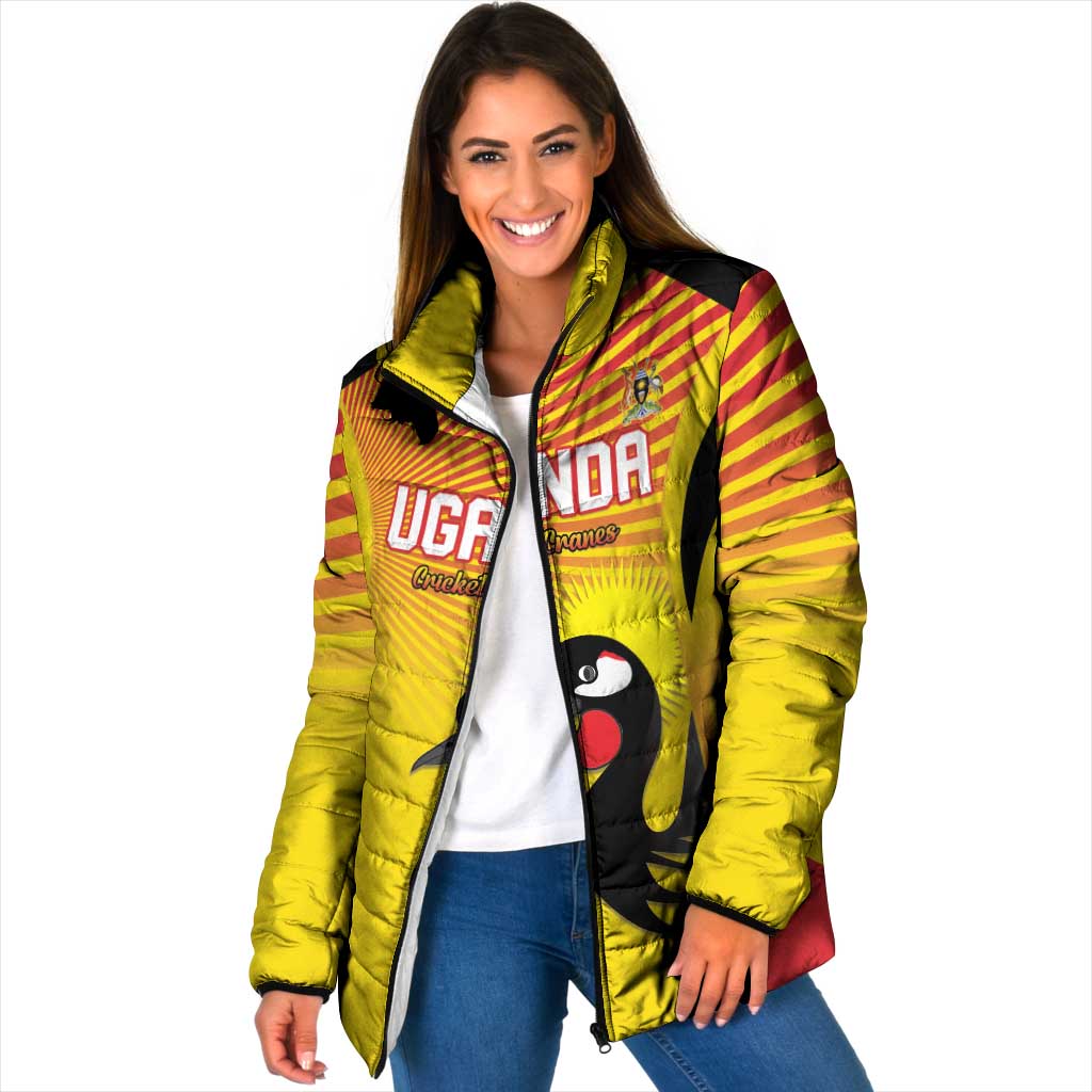 Custom Uganda Cricket Padded Jacket Go Cricket Cranes Go - Wonder Print Shop