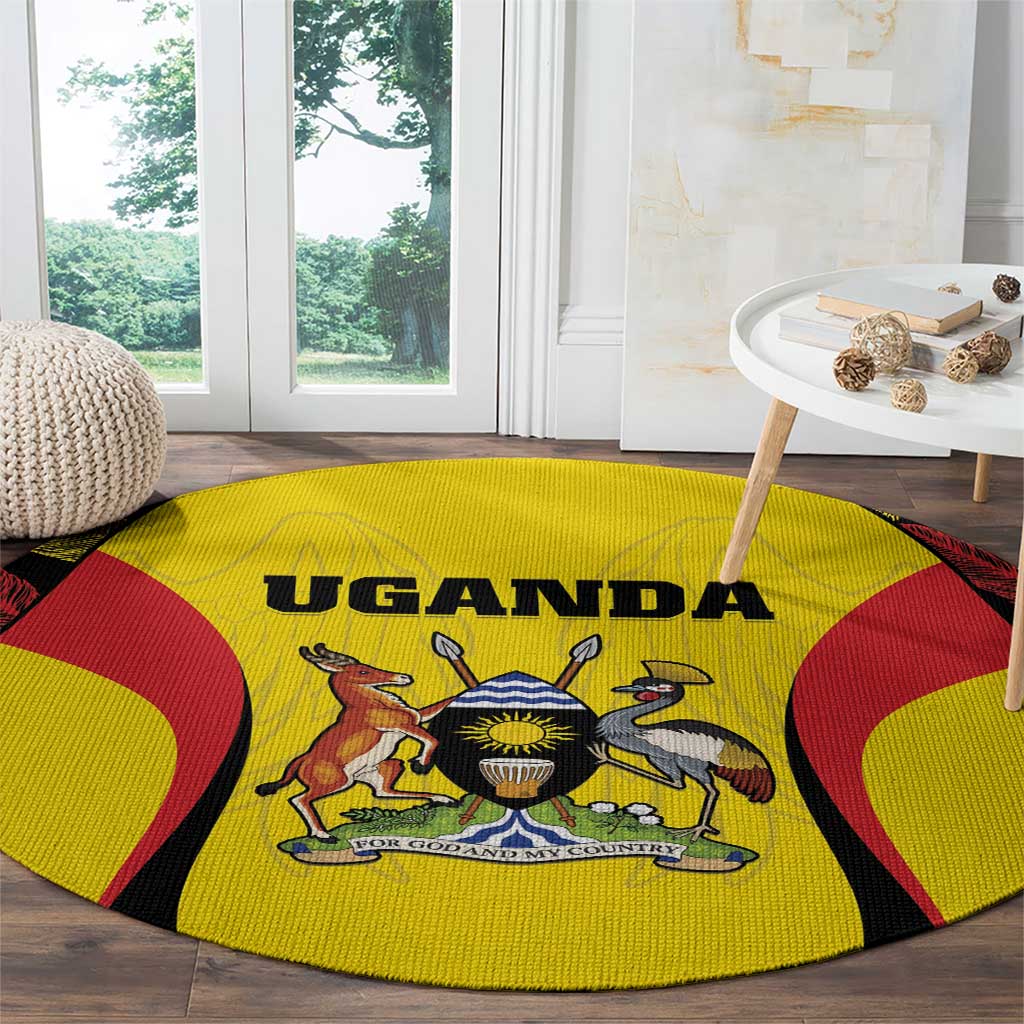Uganda Cricket Round Carpet Go Cricket Cranes - Wonder Print Shop