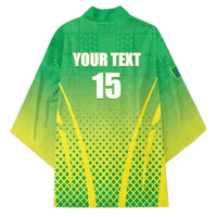 Custom Nigeria Cricket Kimono Come On Yellow Greens - Wonder Print Shop