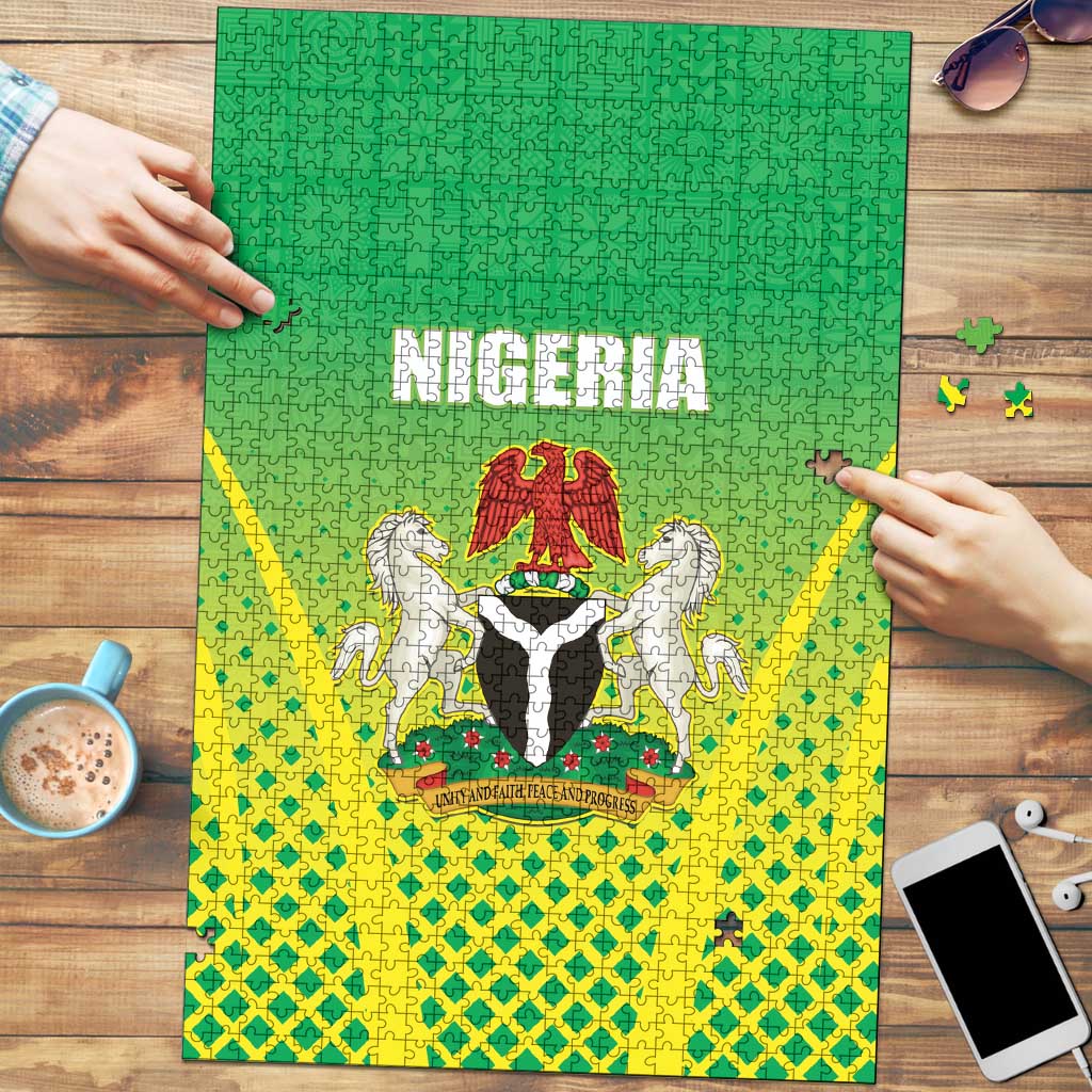 Nigeria Cricket Puzzle Come On Yellow Greens - Wonder Print Shop