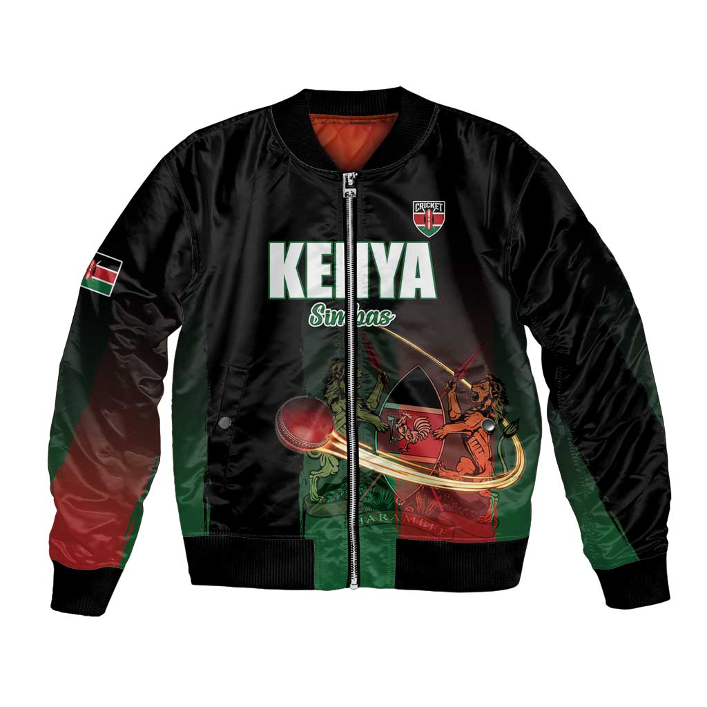 Custom Kenya Cricket Bomber Jacket Go Simbas Go - Wonder Print Shop