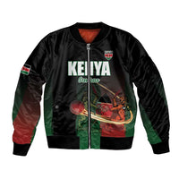Custom Kenya Cricket Bomber Jacket Go Simbas Go - Wonder Print Shop