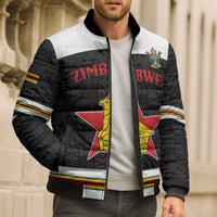 Custom Hockey Zimbabwe Bomber Puffer Jacket Go Champions - Wonder Print Shop