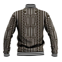 Mali Mud Cloth Baseball Jacket Bogolanfini Pattern - Wonder Print Shop