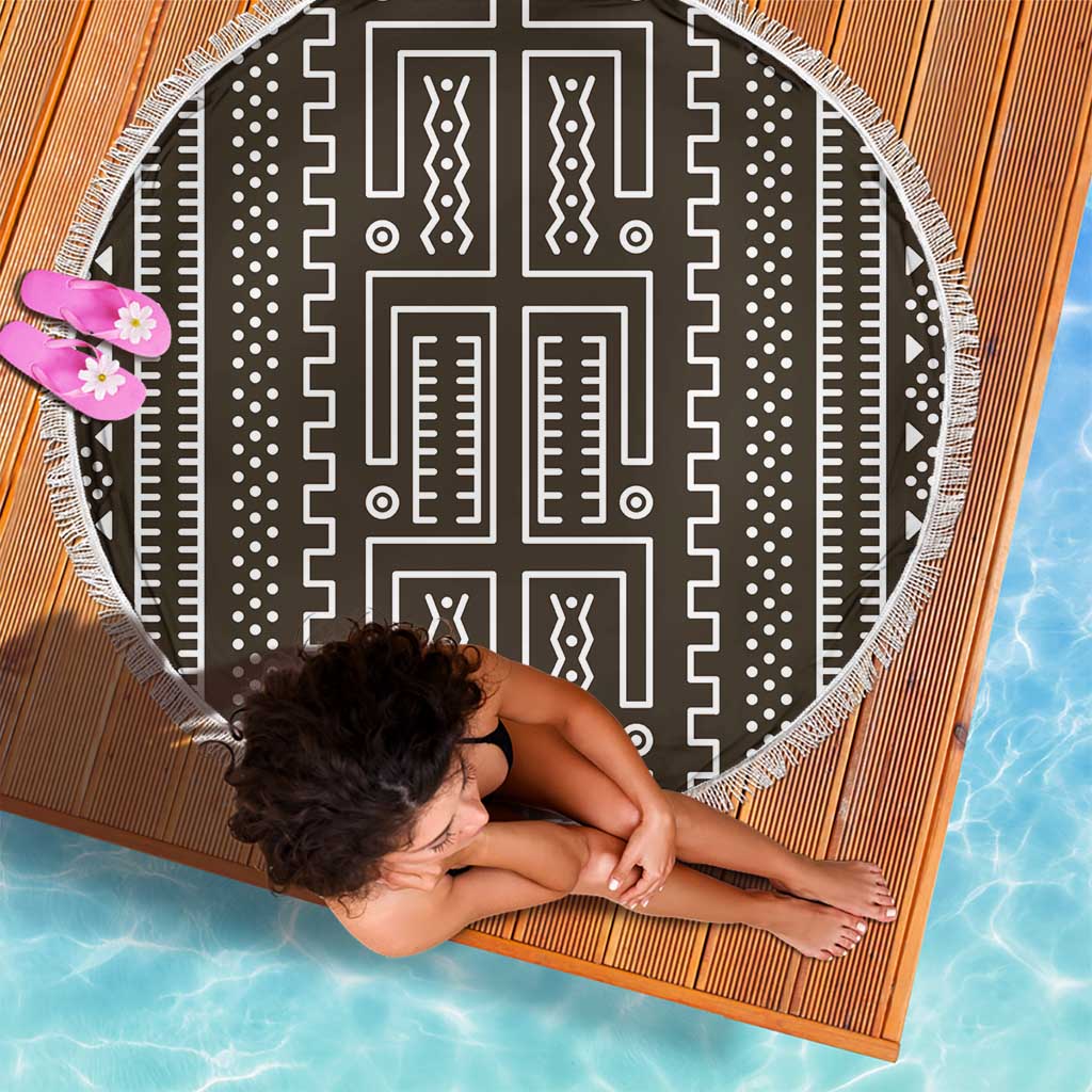 Mali Mud Cloth Beach Blanket Bogolanfini Pattern - Wonder Print Shop