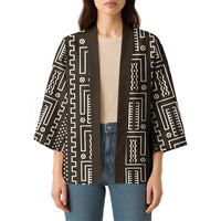 Mali Mud Cloth Kimono Bogolanfini Pattern - Wonder Print Shop