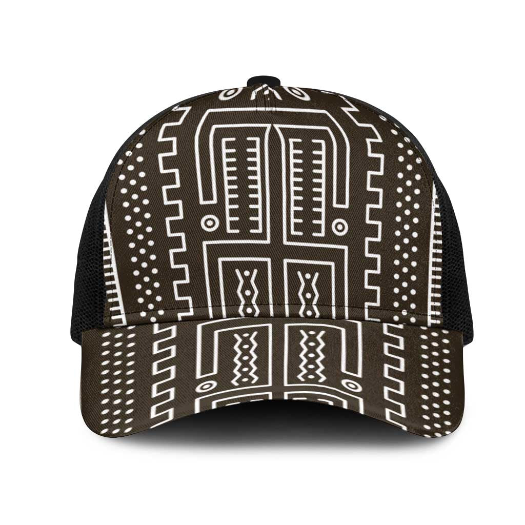 Mali Mud Cloth Mesh Trucker Cap Bogolanfini Pattern - Wonder Print Shop