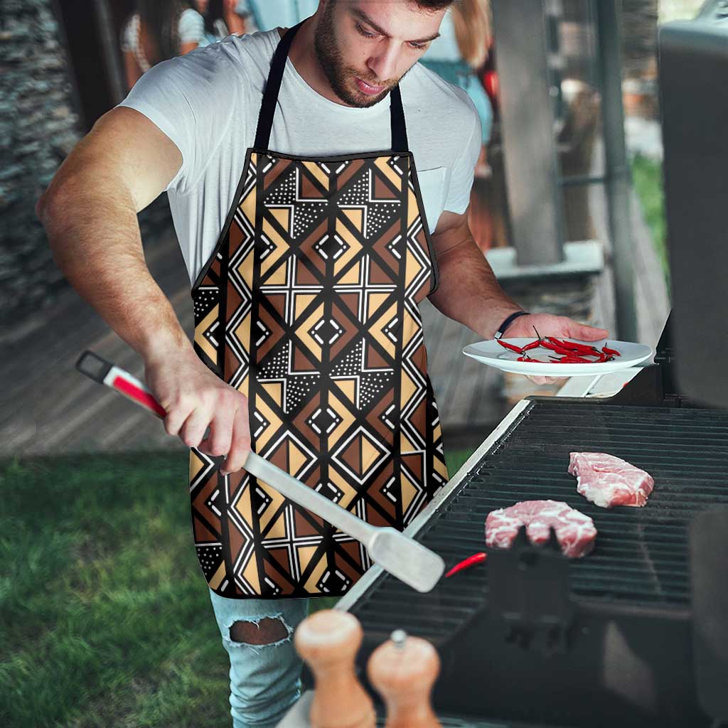 Mali Mud Cloth Legacy Pattern Apron Ethnic Geometry Style - Wonder Print Shop