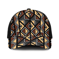 Mali Mud Cloth Legacy Pattern Baseball Net Cap Ethnic Geometry Style - Wonder Print Shop