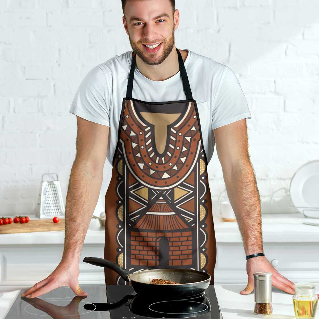 Mali Mud Cloth African Village Apron Ethnic Geometry Style - Wonder Print Shop