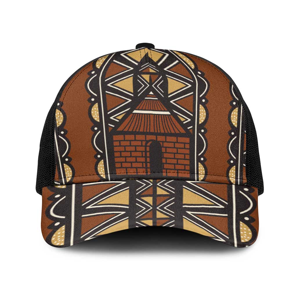 Mali Mud Cloth African Village Baseball Net Cap Ethnic Geometry Style - Wonder Print Shop