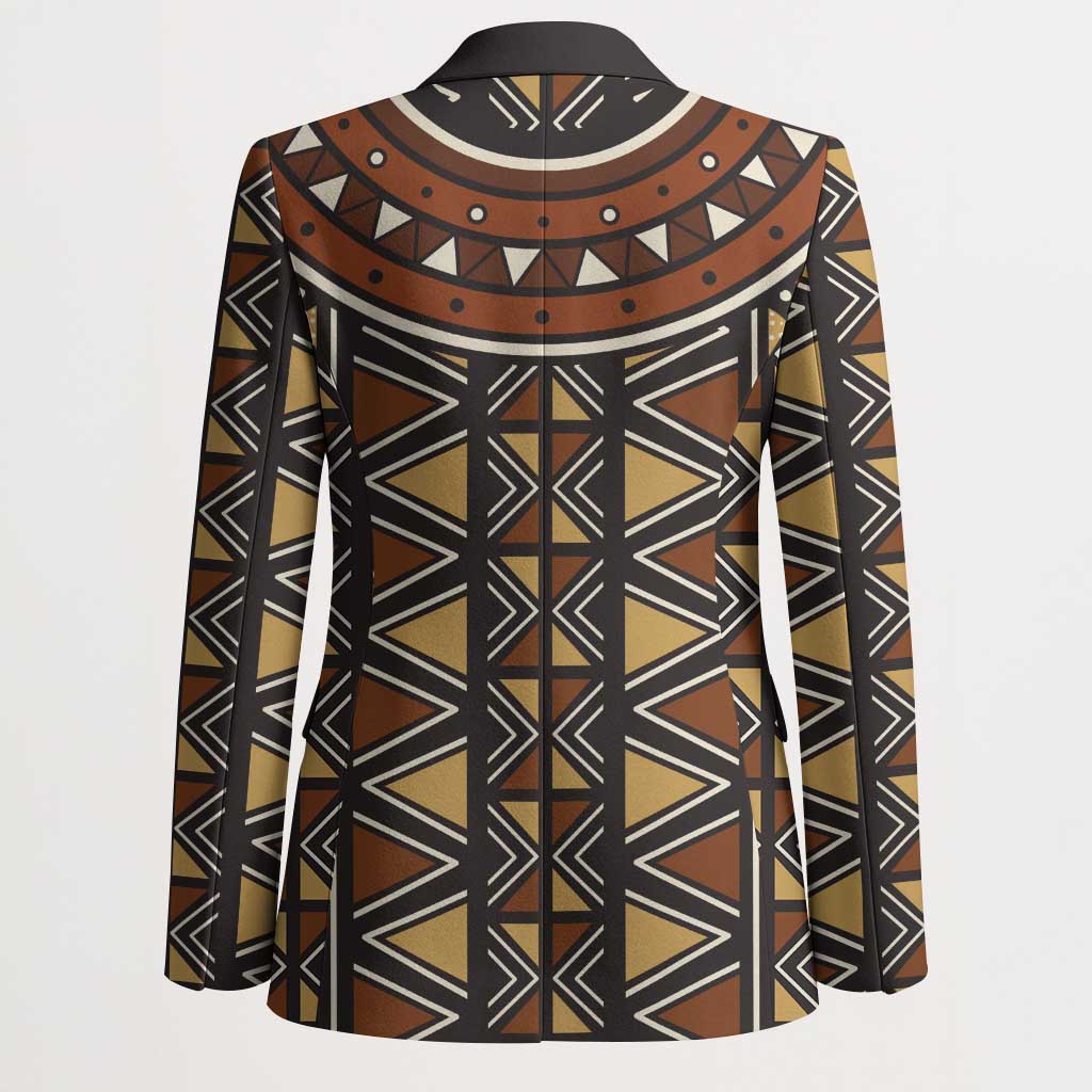 Mali Mud Cloth African Village Blazer Ethnic Geometry Style - Wonder Print Shop
