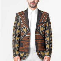 Mali Mud Cloth African Village Blazer Ethnic Geometry Style - Wonder Print Shop