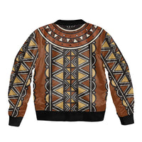 Mali Mud Cloth African Village Bomber Jacket Ethnic Geometry Style - Wonder Print Shop