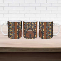 Mali Mud Cloth African Village Ceramic Mug Ethnic Geometry Style - Wonder Print Shop