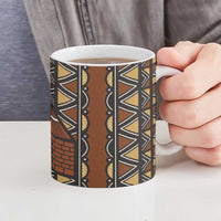 Mali Mud Cloth African Village Ceramic Mug Ethnic Geometry Style - Wonder Print Shop
