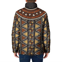 Mali Mud Cloth African Village Padded Jacket Ethnic Geometry Style - Wonder Print Shop