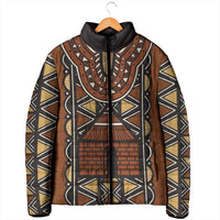 Mali Mud Cloth African Village Padded Jacket Ethnic Geometry Style - Wonder Print Shop
