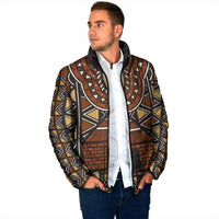 Mali Mud Cloth African Village Padded Jacket Ethnic Geometry Style - Wonder Print Shop