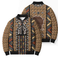 Mali Mud Cloth Leopards Legacy Bomber Puffer Jacket Tribal Village - Wonder Print Shop