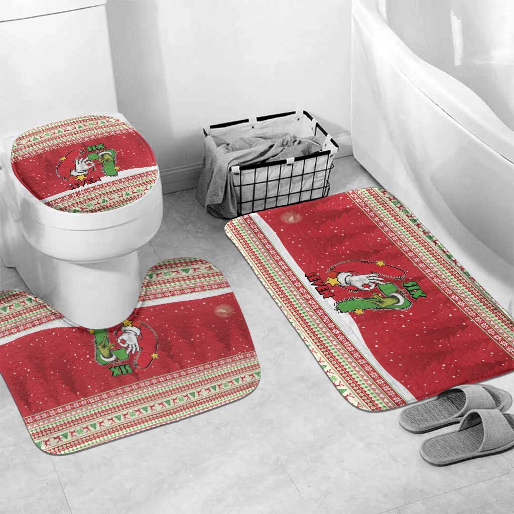 Funny Six Seven Meme Christmas Bathroom Set Merry 67 Mas - Wonder Print Shop