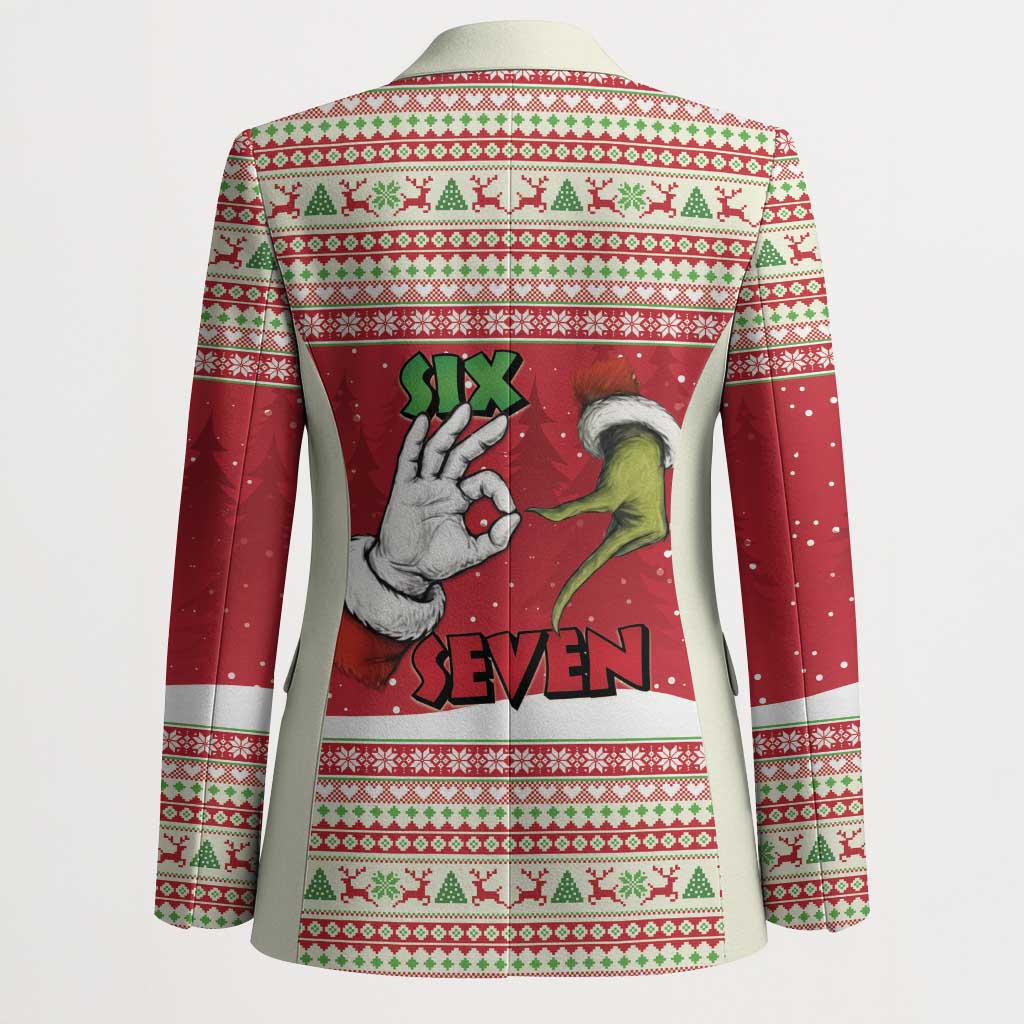 Funny Six Seven Meme Christmas Blazer Merry 67 Mas - Wonder Print Shop