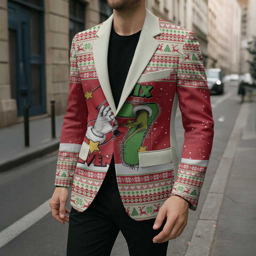 Funny Six Seven Meme Christmas Blazer Merry 67 Mas - Wonder Print Shop