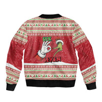 Funny Six Seven Meme Christmas Bomber Jacket Merry 67 Mas - Wonder Print Shop