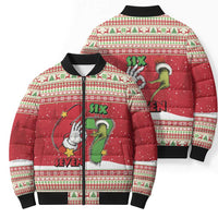 Funny Six Seven Meme Christmas Bomber Puffer Jacket Merry 67 Mas - Wonder Print Shop