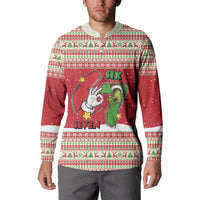 Funny Six Seven Meme Christmas Button Sweatshirt Merry 67 Mas - undefined
