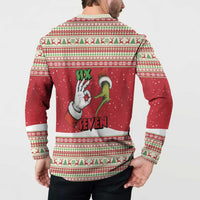 Funny Six Seven Meme Christmas Button Sweatshirt Merry 67 Mas - undefined