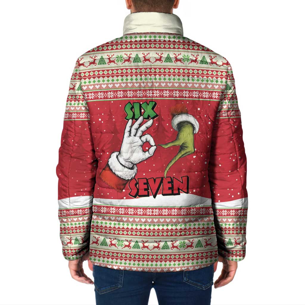 Funny Six Seven Meme Christmas Padded Jacket Merry 67 Mas - Wonder Print Shop