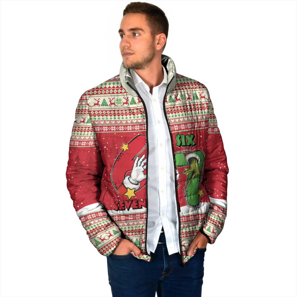 Funny Six Seven Meme Christmas Padded Jacket Merry 67 Mas - Wonder Print Shop