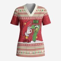Funny Six Seven Meme Christmas Scrub Top Merry 67 Mas - Wonder Print Shop