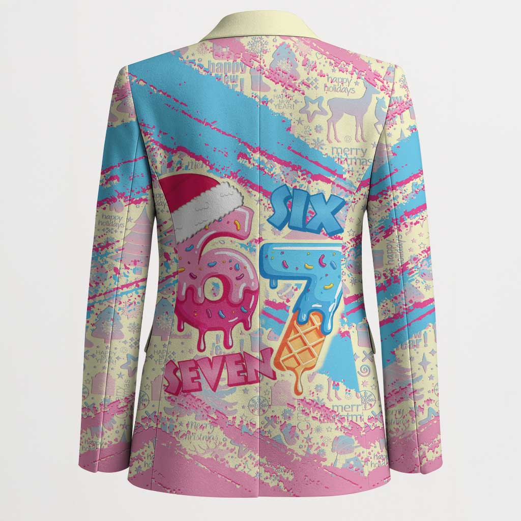 Six Seven Ice Cream Drip Blazer 67 Funny Christmas Gen Alpha Slang - Wonder Print Shop