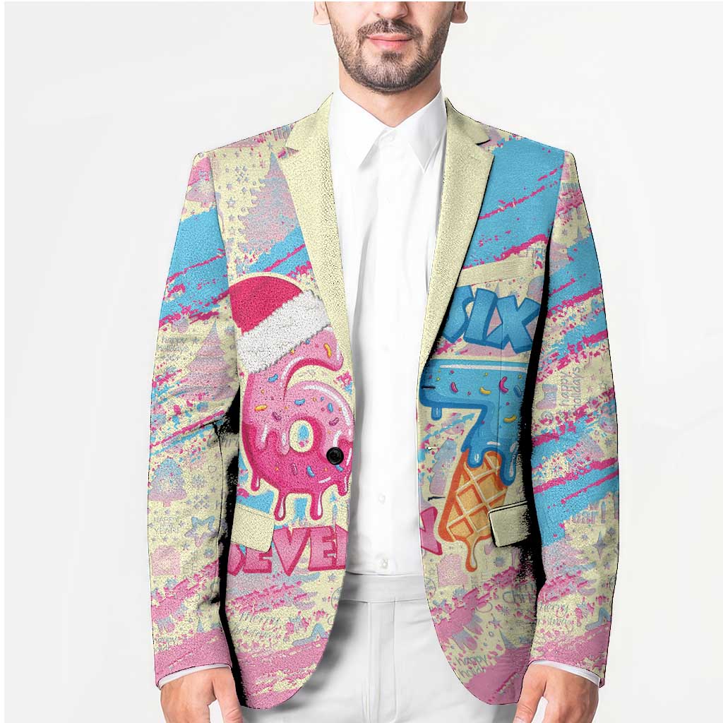 Six Seven Ice Cream Drip Blazer 67 Funny Christmas Gen Alpha Slang - Wonder Print Shop