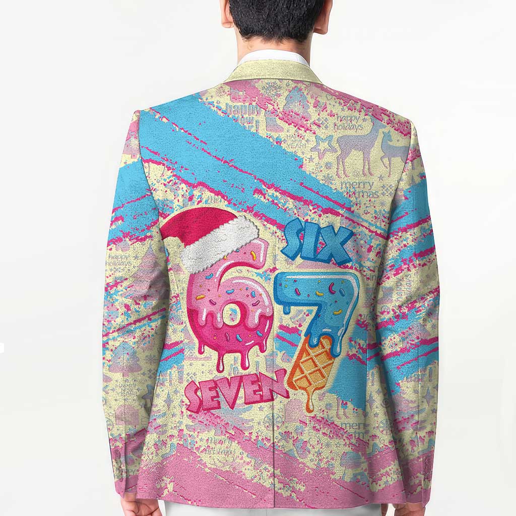Six Seven Ice Cream Drip Blazer 67 Funny Christmas Gen Alpha Slang - Wonder Print Shop