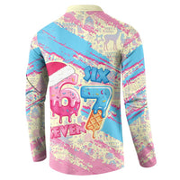 Six Seven Ice Cream Drip Button Sweatshirt 67 Funny Christmas Gen Alpha Slang - Wonder Print Shop