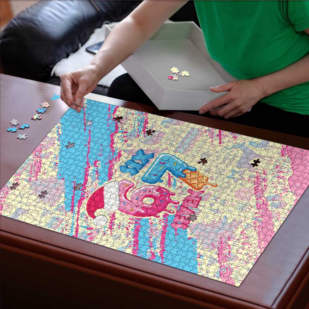 Six Seven Ice Cream Drip Puzzle 67 Funny Christmas Gen Alpha Slang - Wonder Print Shop