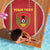 Custom Guinea Bissau Football Beach Blanket Go Djurtus - Red Ver - Wonder Print Shop